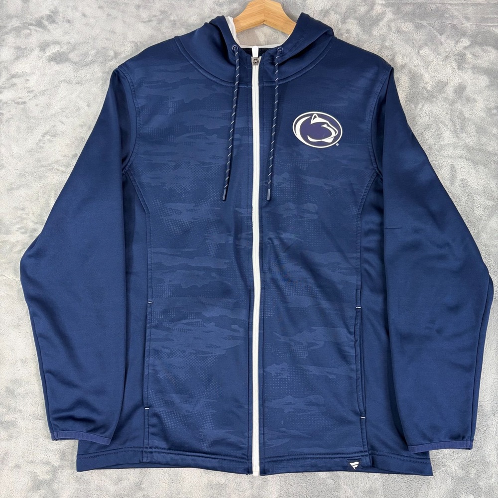 Penn State Nittany Lions Jacket Mens Large Blue NCAA Football Full Zip Fanatics